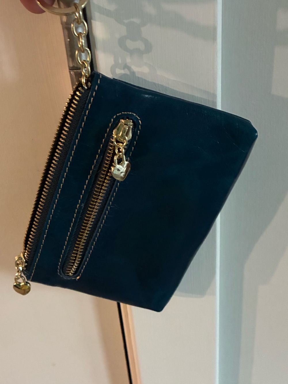 MDBM UK Maison de Beauté Blue Leather Wallet Small Snap Coin Purse. Never used.